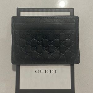 Black Gucci Logo Card Holder